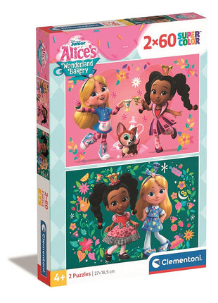 Disney Alice Csodaország cukrászdája Flowers 2x60 db-os puzzle Clementoni