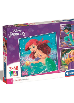 Disney Hercegnők Ariel 3x48 db-os puzzle Clementoni