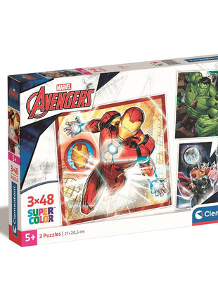 Bosszúállók Superheroes 3x48 db-os puzzle Clementoni