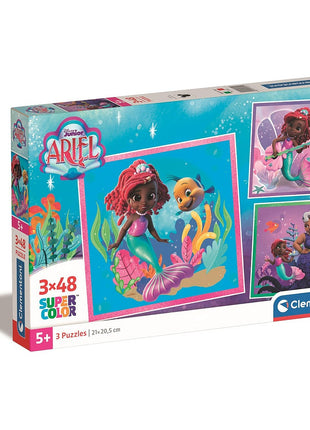 Disney Hercegnők Junior Ariel 3x48 db-os puzzle Clementoni