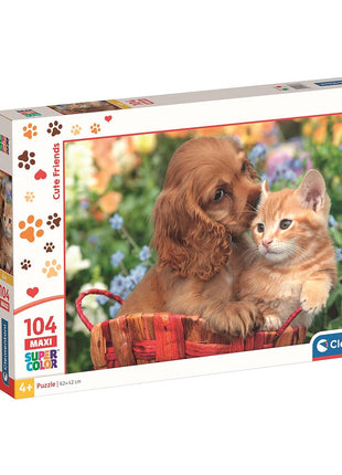 Állatos Cute Friends 104 db-os maxi puzzle Clementoni
