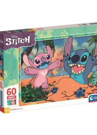 Disney Lilo és Stitch, A csillagkutya Sand 60 db-os maxi puzzle Clementoni