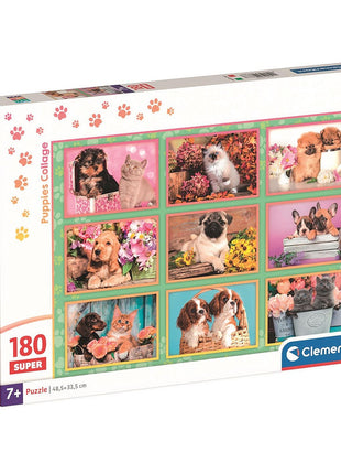 Állatos Puppies Collage 180 db-os puzzle Clementoni