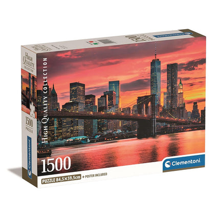 New York East River 1500 db-os Compact puzzle Clementoni