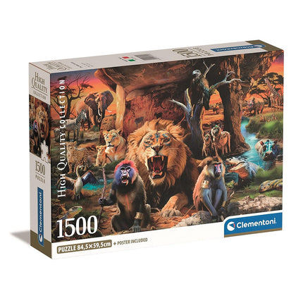 Állatos Tribal Society 1500 db-os Compact puzzle Clementoni