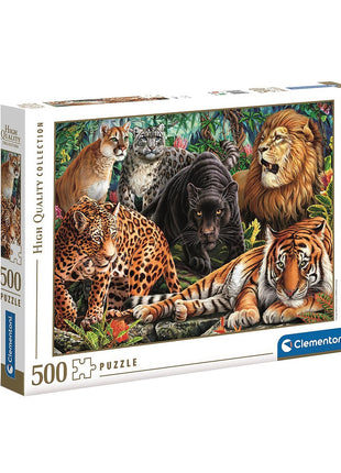 Állatos Wild Cats 500 db-os puzzle Clementoni