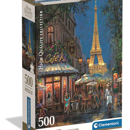 Párizs Night at Eiffel Café 500 db-os Compact puzzle Clementoni