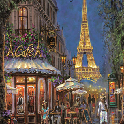 Párizs Night at Eiffel Café 500 db-os Compact puzzle Clementoni