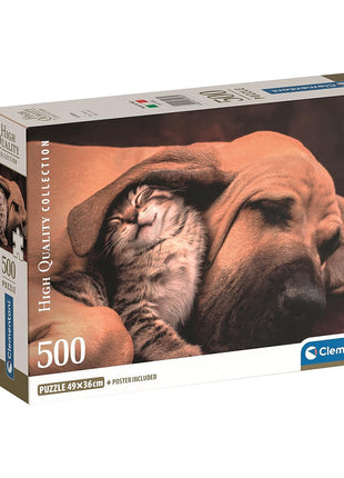Állatos Cuddles 500 db-os Compact puzzle Clementoni