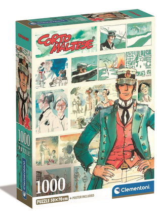 Corto Maltese Watercolors of Time 1000 db-os Compact puzzle Clementoni