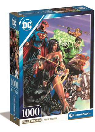Az Igazság Ligája DC Power 1000 db-os Compact puzzle Clementoni