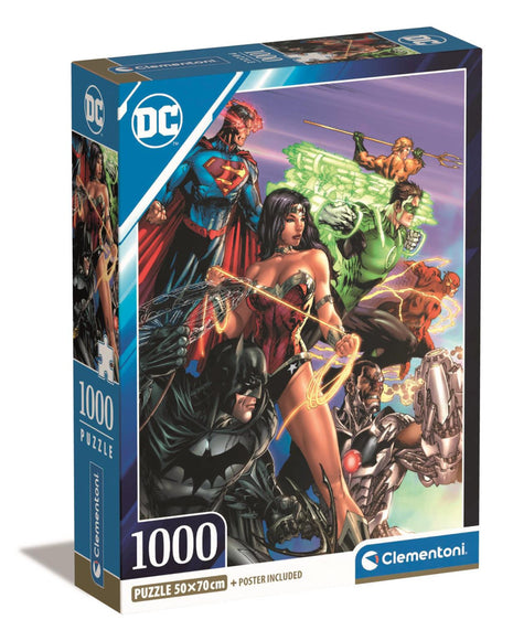 Az Igazság Ligája DC Power 1000 db-os Compact puzzle Clementoni
