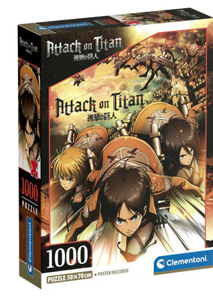 Attack on Titan 1000 db-os puzzle Clementoni