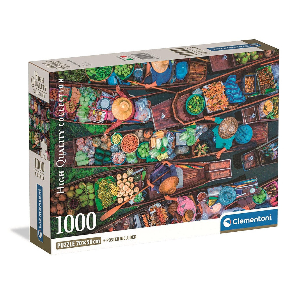 Thaiföld Floating Market 1000 db-os Compact puzzle Clementoni