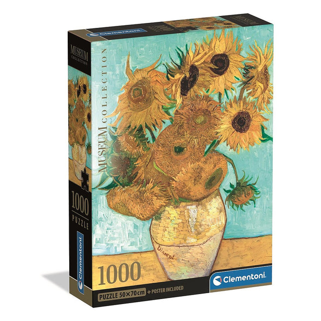 Művészet Sunflowers 1000 db-os Compact puzzle Clementoni