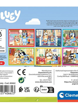 Bluey Play All Day mesekocka 6 db-os Clementoni
