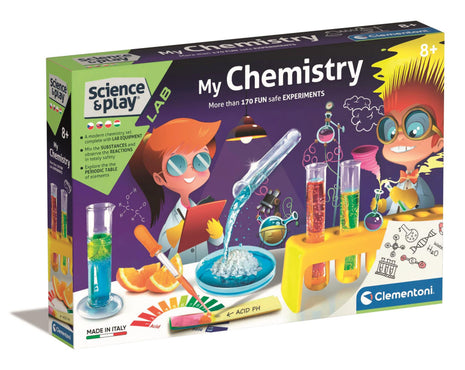 Kémialabor Test tudományos szett Clementoni