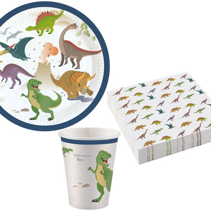 Dinoszaurusz Happy party szett 36 db 18 cm-es tányérral