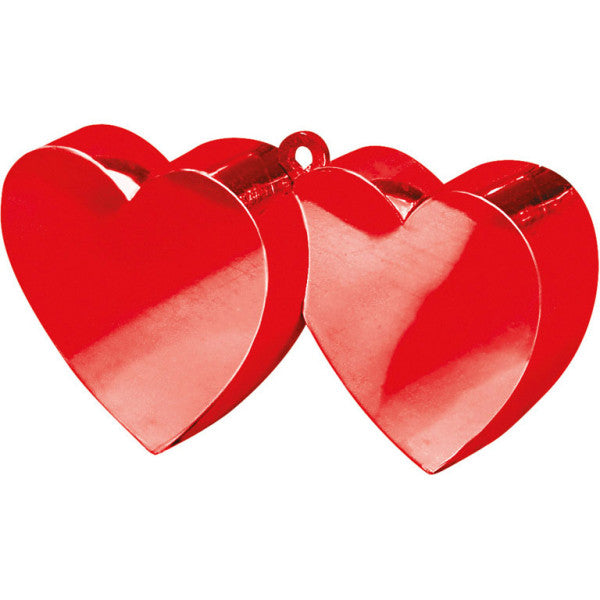 Piros Red dupla szív léggömb, lufi súly