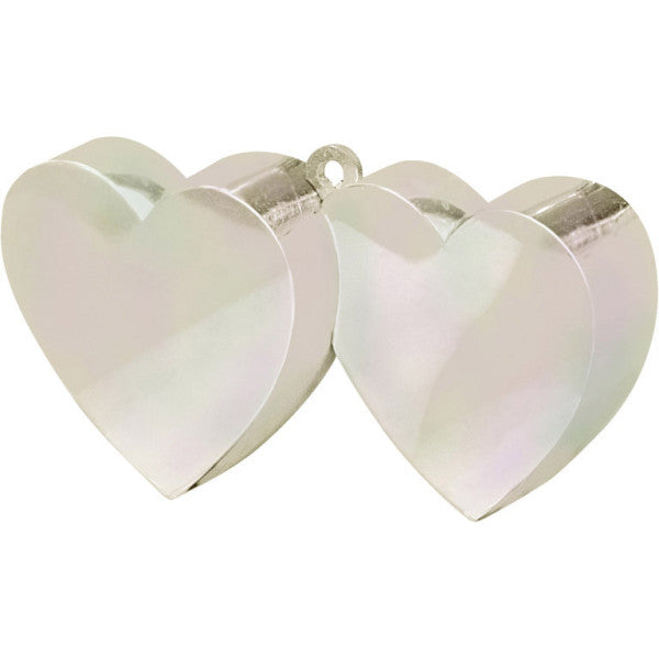 Fényes Iridescent dupla szív léggömb, lufi súly