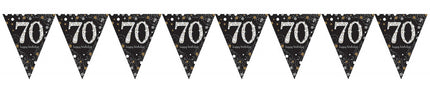 Happy Birthday Gold 70 zászlófüzér 3,96 m