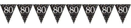 Happy Birthday Gold 80 zászlófüzér 3,96 m