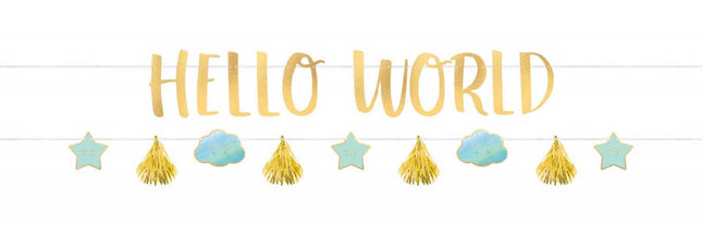 Baby Boy Hello World felirat 176,8 cm 2 db-os