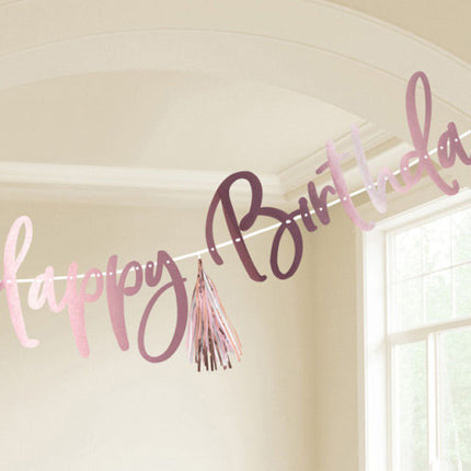 Rose Gold Happy Birthday felirat 274 cm