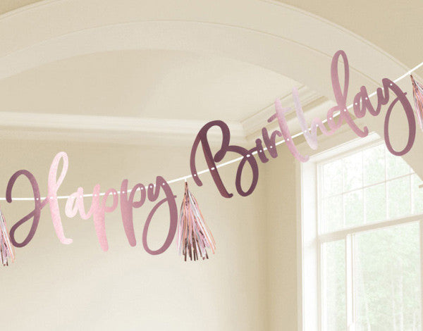 Rose Gold Happy Birthday felirat 274 cm
