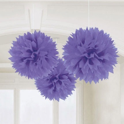 Lila New Purple függő pom pom dekoráció 3 db-os