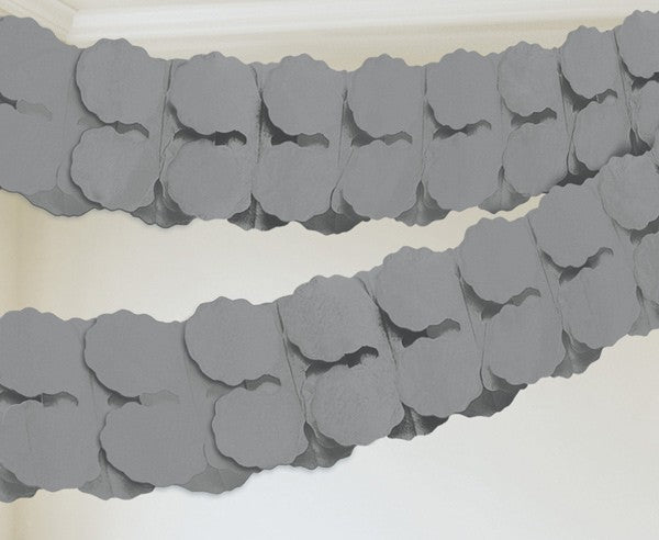 Silver, Ezüst papír girland 365 cm