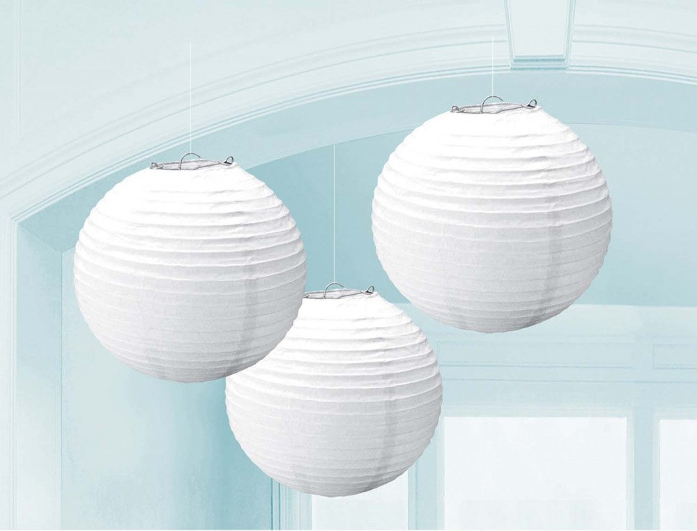 White, Fehér lampion 3 db-os szett 20,4 cm
