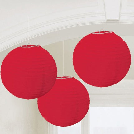Apple Red, Piros Lampion  20,4 cm 3 db-os szett