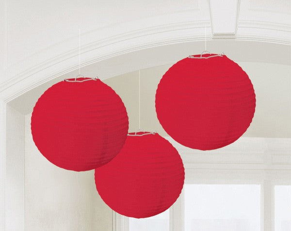Apple Red, Piros Lampion  20,4 cm 3 db-os szett