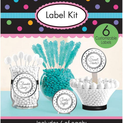 Ezüst Silver etikett címke készlet 6 db-os