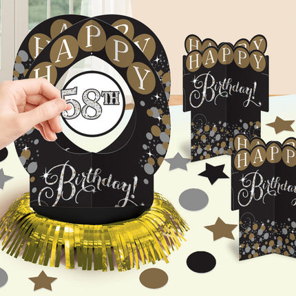 Happy Birthday Gold asztali dekoráció szett 28 db-os