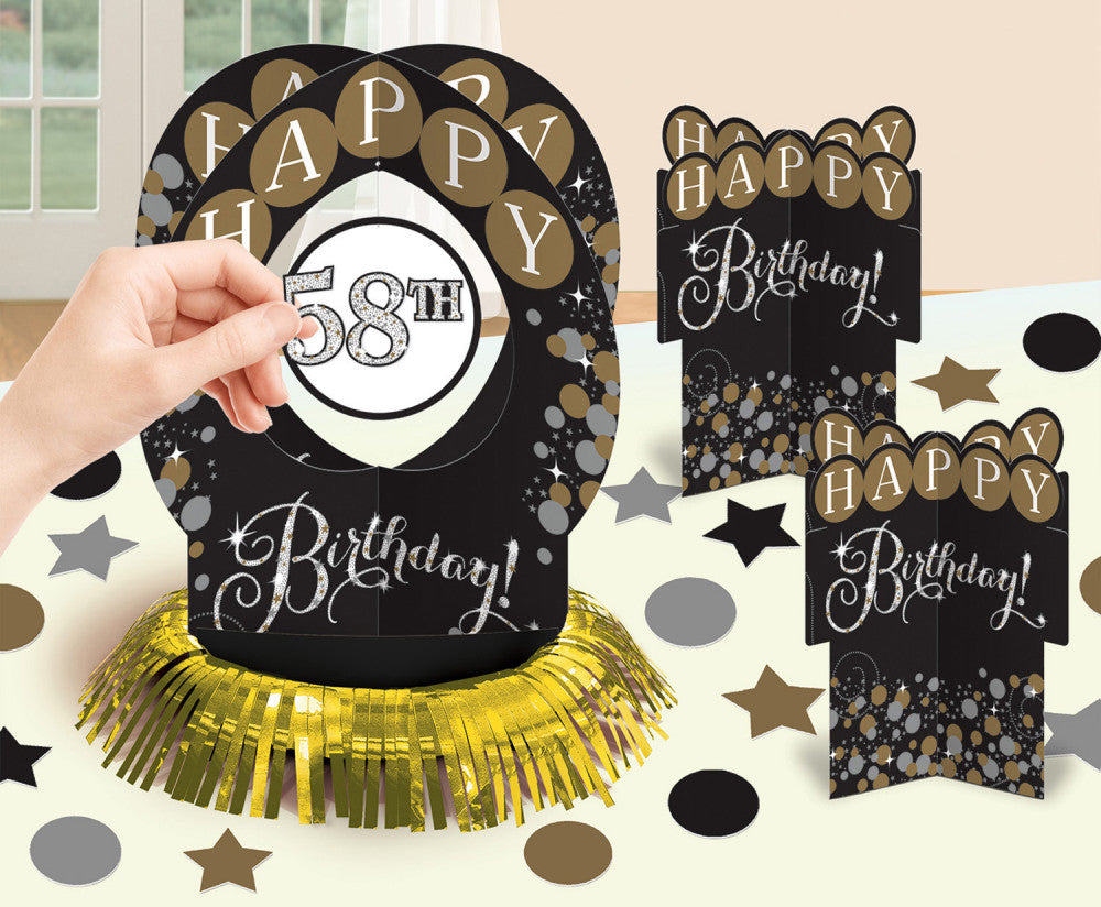 Happy Birthday Gold asztali dekoráció szett 28 db-os