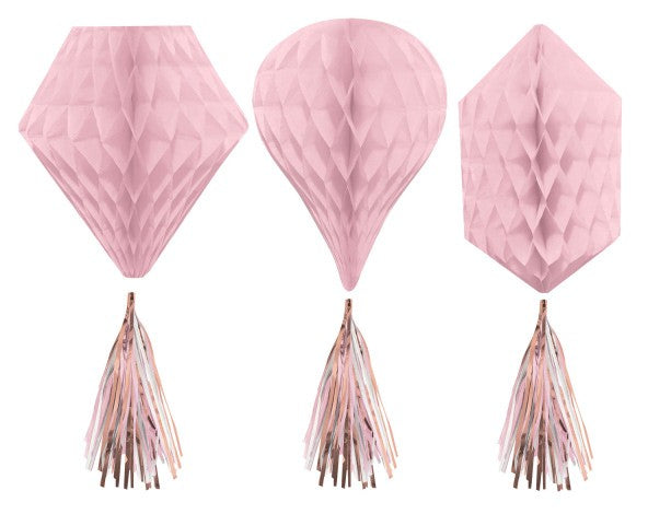Rose Gold függő dekoráció 3 db-os