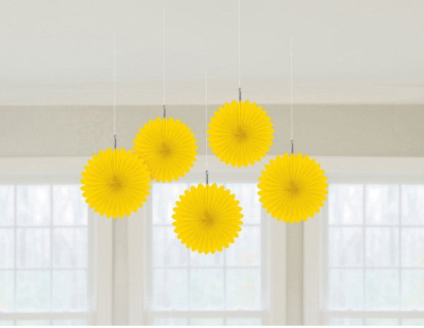 Sunshine Yellow, Sárga mini függő dekoráció 5 db-os szett