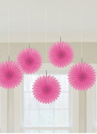 Bright Pink, Rózsaszín mini függő dekoráció 5 db-os szett
