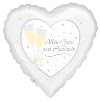 Alles Gute zur Hochzeit fólia lufi 43 cm
