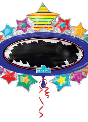 Black Board Star fólia lufi 78 cm
