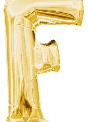 Gold, Arany mini F betű fólia lufi 33 cm