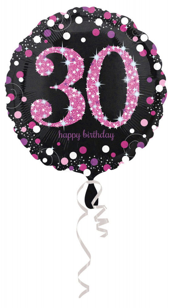 Happy Birthday Pink 30 fólia lufi 43 cm