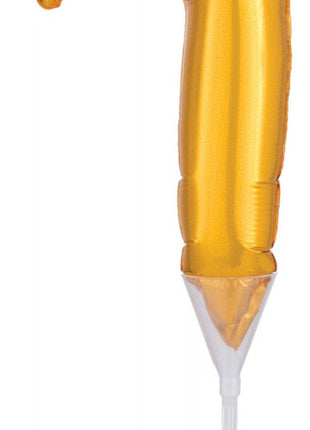 Gold, Arany 7-es szám fólia lufi tortára 15 cm