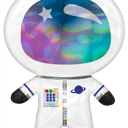 Hologrammos Űrhajós Fólia lufi 76 cm