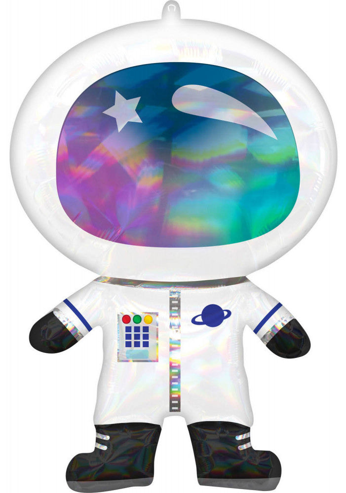 Hologrammos Űrhajós Fólia lufi 76 cm