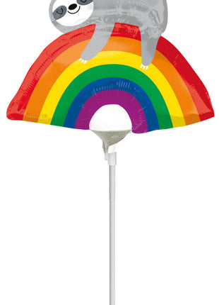 Lajhár Rainbow mini fólia lufi 25 cm (WP)