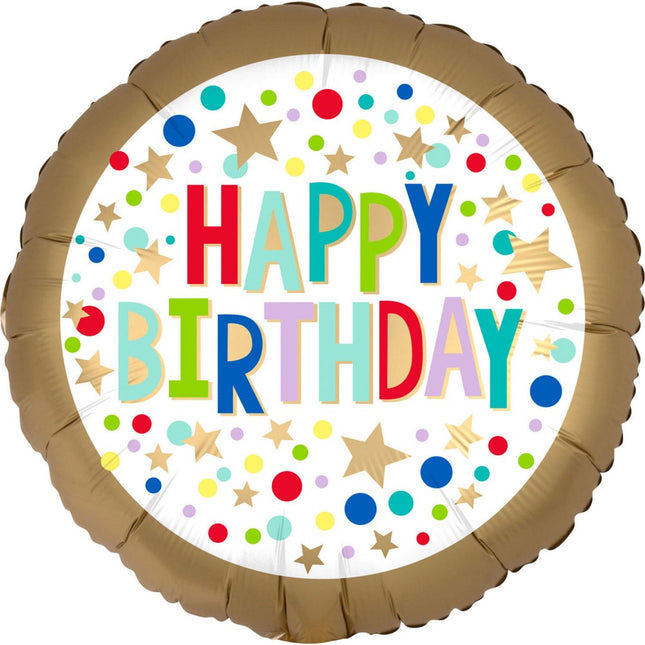 Happy Birthday Marquee Dots fólia lufi 43 cm