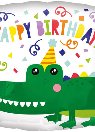 Happy Birthday Gator fólia lufi 43 cm